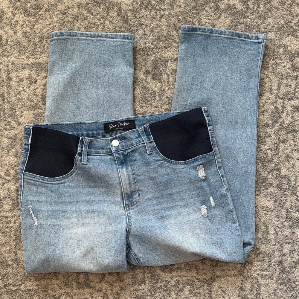 Savi Parker Maternity Relaxed Jeans with Side Panels